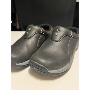 Merrell Black Leather Slip On Work Shoes Womens Size 5 EU 35 Comfort Nursing Pro